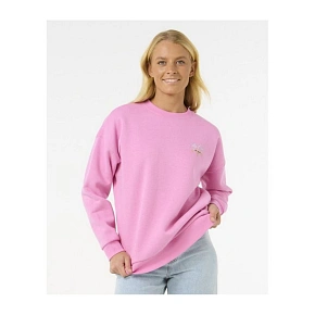 Mikina RIP CURL Hibiscus Diamond Heritage Crew, růžová Mikina RIP CURL Hibiscus Diamond Heritage Crew, růžová