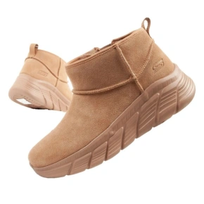 Skechers dámské zimní kotníkové boty zateplené kožené hnědé dámské