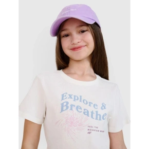 Dívčí tričko s potiskem 4F 4FJWSS25TTSHF1854-11S Dívčí tričko s potiskem 4F 4FJWSS25TTSHF1854-11S