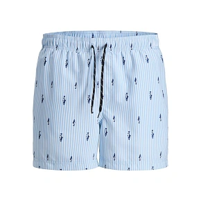 Jack&Jones pánské plavky JWHARUBA SWIM PRINTS SHORTS 12206537 Cashmere Blue Stripes