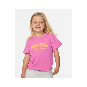 Dívčí tričko RIP CURL Surf Puff Relaxed Tee – Girl, růžové, dětské