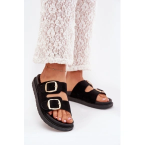 Dámské pantofle 222-2 Černá - Queen Vivi