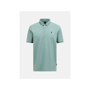 Pánské tričko PEAK PERFORMANCE M Classic Cotton Polo, zelené Pánské tričko PEAK PERFORMANCE M Classic Cotton Polo, zelené