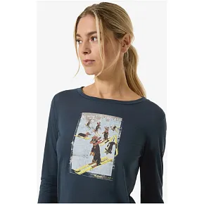 Longsleeve SUPER.NATURAL W DACHSHUND PARTY LS granatowy Longsleeve SUPER.NATURAL W DACHSHUND PARTY LS granatowy