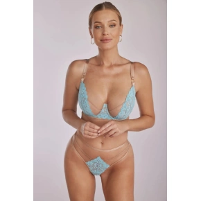 Dámská podprsenka Camile SC-1123 Tyrkys s béžovou - Kinga