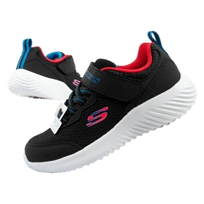 Dětská sportovní obuv Skechers Bounder na suchý zip lehká módní černá