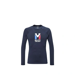 Pánské tričko MILLET Trilogy Wool Ts Ls M, tmavě modré Pánské tričko MILLET Trilogy Wool Ts Ls M, tmavě modré