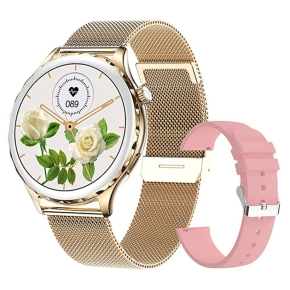 Dámské chytré hodinky Rubicon RNCF02-2 Gold + Strap Pink Dámské chytré hodinky Rubicon RNCF02-2 Gold + Strap Pink