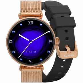 Chytré hodinky Gravity Rose Gold Black 2 Strap GT26-3 Chytré hodinky Gravity Rose Gold Black 2 Strap GT26-3