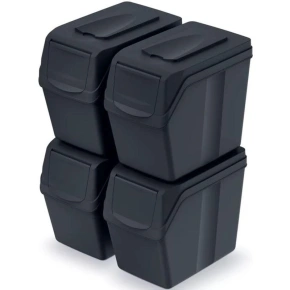 Odpadkový koš 20 l SORTIBOX SET4 PACK ANTHRACITE - konec dětské
