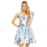 Dámské šaty bez rukávů s potiskem květin středně dlouhé modré - Modrá / L - Showny