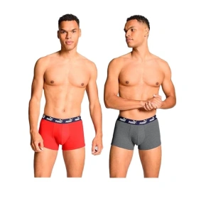 Pánské boxerky Puma 2-Pack červená šedá pohodlná bavlna