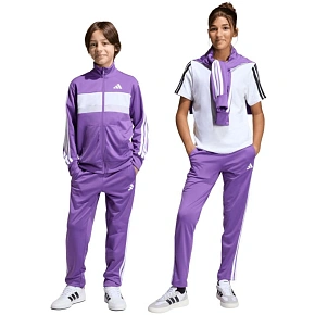 Adidas Seasonal Essentials Tiberio 3-Stripes dětská tepláková souprava fialová KC2125