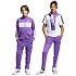 Adidas Seasonal Essentials Tiberio 3-Stripes dětská tepláková souprava fialová KC2125