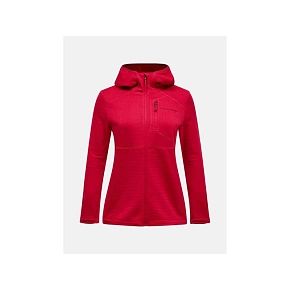 Mikina PEAK PERFORMANCE W Trail Polartec Zip Hood v barvě bordó Mikina PEAK PERFORMANCE W Trail Polartec Zip Hood v barvě bordó