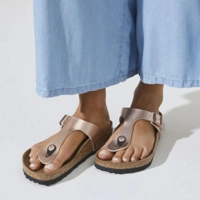 Dámské nazouváky / žabky Gizeh BS 1023943 Hnědá - Birkenstock