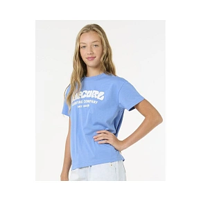 Tričko RIP CURL SURF PUFF RELAXED TEE – GIRL, modré Tričko RIP CURL SURF PUFF RELAXED TEE – GIRL, modré