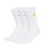 Ponožky adidas Cushioned Sportswear Crew, 3 páry, bílé, KQ6760