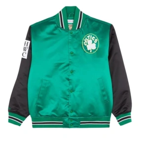 Mitchell & Ness NBA Boston Celtics Primetime Heavyweight Satin Jacket Vintage Logo Celtics M JK8453-BCEKYGN pánské Mitchell & Ness NBA Boston Celtics Primetime Heavyweight Satin Jacket Vintage Logo Celtics M JK8453-BCEKYGN pánské