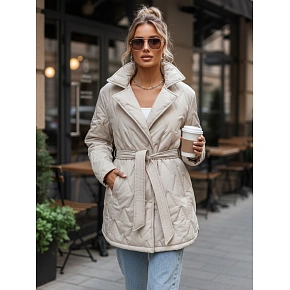 Dámská přechodná bunda TY5587 krémová - FashionStreet