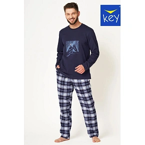 Pánské pyžamo  MNS 412 B24 tmavě modré - Key