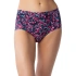 Dámské kalhotky Cranberries simple maxi tm. modré s růž. vzorem - JULIMEX