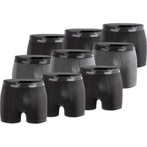 Pánské boxerky Puma 9-Pack černá šedá pohodlná bavlna