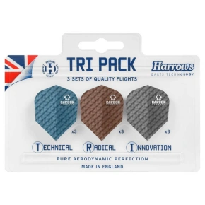 Brány Tri Pack Carbon 3x3 peří HS-TNK-000013292
