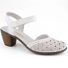 Kožené pohodlné sandály Rieker W RKR650 white