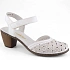 Kožené pohodlné sandály Rieker W RKR650 white