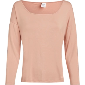 Dámský pyžamový top L/S CURVE NECK 000QS7006E FSR make-up - Calvin Klein