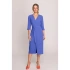 Šaty se zavinovacími detaily S396 modré - Stylove
