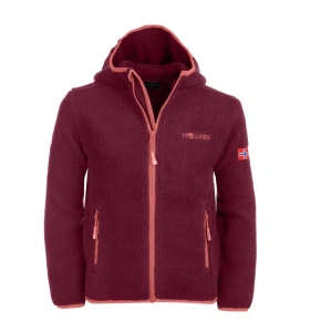 Trollkids Dívčí bunda Mandal Jacket fleecová bunda s kapucí pro dívky červená (358-219)