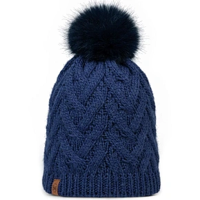 Pletená fleecová čepice Buff Caryn Beanie 13674371710, tmavě modrá, jedna velikost
