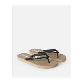 Plážové žabky RIP CURL Icons Of Surf Bloom Open Toe, béžové