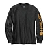 Tričko s dlouhým rukávem Carhartt Sleeve Logo T-Shirt L/S – barva carbon heather, velikost: S