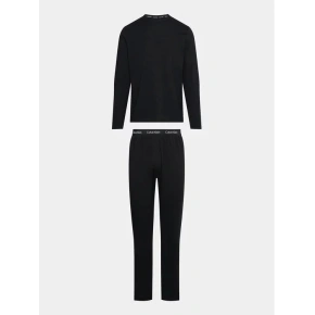 Pánské pyžamo L/S PANT SET 000NM2510E UB1 černé - Calvin Klein