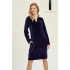 Dámská velurová tunika LAUREN 3028 Tmavě modrá - Taro