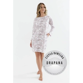 Dámská noční košile 429 Bílá vzor - Cana