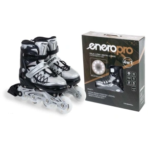 INLINE BRUSLE-KOLEČKOVÉ BRUSLE 4V1 ENERO PRO LED 30-33 ŠEDÁ INLINE BRUSLE-KOLEČKOVÉ BRUSLE 4V1 ENERO PRO LED 30-33 ŠEDÁ