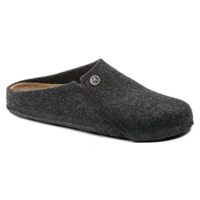 Birkenstock Zermatt Cozy Home Anthracite vlněné plstěné pantofle regular wide (1014938)