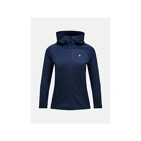 Dámská mikina Peak Performance Rider Essentials Zip Hood - blue shadow/blue shadow velikost: m
