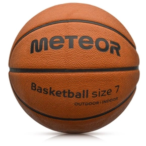 Basketbalový tréninkový míč Meteor Cellular 7 hnědý