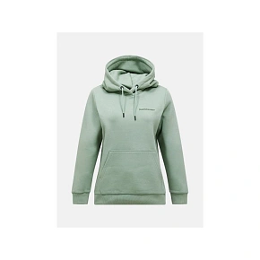 Dámská mikina PEAK PERFORMANCE W Original Small Logo Hood, zelená barva Dámská mikina PEAK PERFORMANCE W Original Small Logo Hood, zelená barva