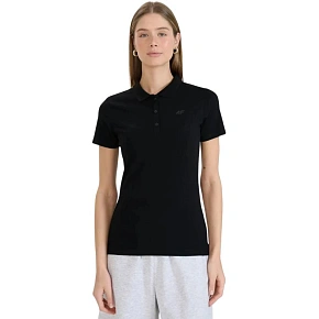Dámské polo tričko 4F F0768, tmavě černé, 4FWMM00TPTSF0768, 20S