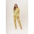 Dámské pyžamo 175/106 žluté vzor listy - Karol