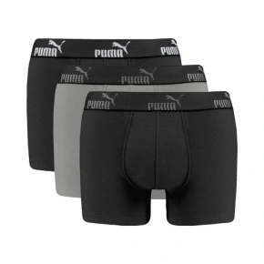 Pánské boxerky Puma 3-Pack černá šedá pohodlná bavlna