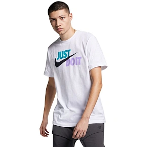Pánské tričko Tee Just Do It Swoosh, bílé, AR5006 101 Pánské tričko Tee Just Do It Swoosh, bílé, AR5006 101