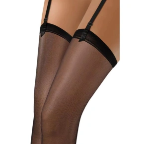 Dámské punčochy k podvazkovému pásu PDP 02 Černá - Sesto senso