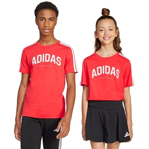 Dětské tričko adidas Codes Collegiate Graphic červené JI6673 Dětské tričko adidas Codes Collegiate Graphic červené JI6673